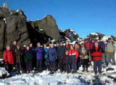 Dalesbus Ramblers at Simon's Seat - 28th December 2003